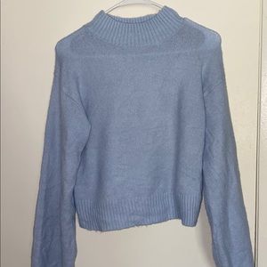 Blue turtle neck crop sweater